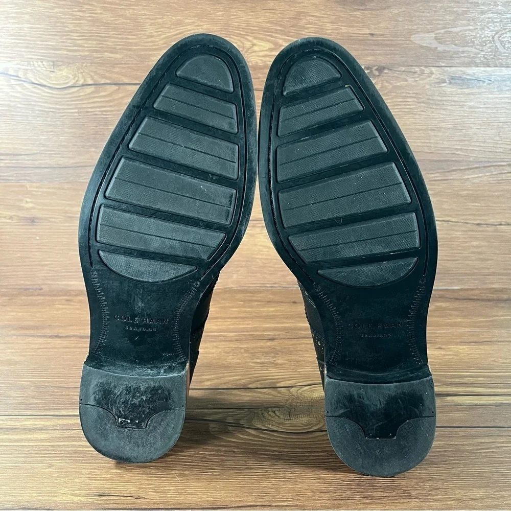 Cole Haan Grand‎ OS Wingtip Black Leather Dress Shoes Men’s Size 10